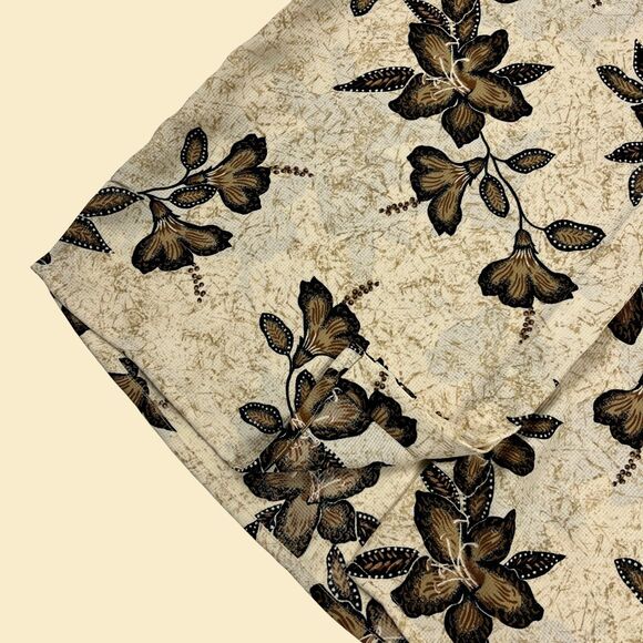 Vintage Alfred Dunner 90s blouse, size 14 beige floral blouse 1990s button down - Picture 5 of 9